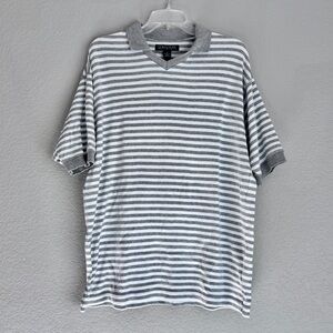 Structure v-neck collared short sleeves men’s cotton polo shirt M